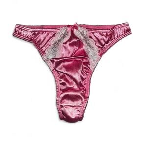 Katie & Lauras satin thong